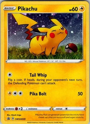 Pokemon | SWSH: Sword & Shield Promo Cards | Pikachu - | SWSH039 | Holo | NM - Image 1 of 2
