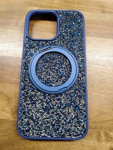 iPhone 14 Pro Max Case iPhone Case Mag Safe Cover Shockproof Navy Glitter - Picture 1 of 5