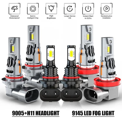 Kit combinado de 6 faros LED + bombillas antiniebla 6000 k para Ford Expedition 2015-2020 Foto 1 de 4