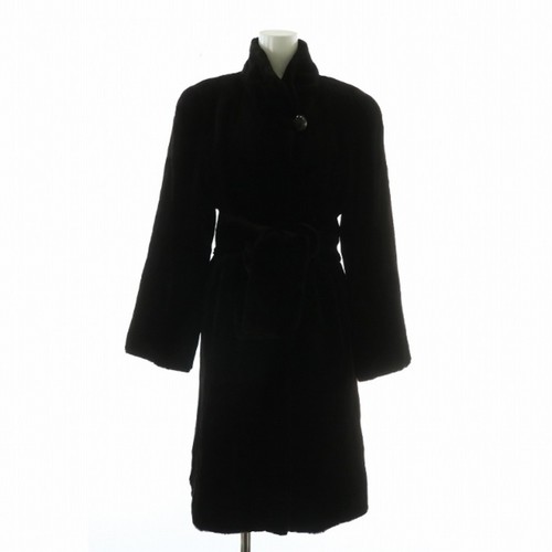 Cappotto lungo visone condiviso Valentino pelliccia capospalla con cintura pelliccia F marrone XZ usa