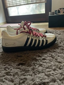 #Vintage#Dsquared2 Leder Sneaker Gr 41 White/Black/Red mit Details Gebraucht - Bild 1 von 7