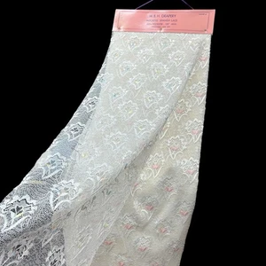 16 Vintage transparente bestickte Draperie Panel Muster importierte spanische Spitze M.B.H Drape - Bild 1 von 16