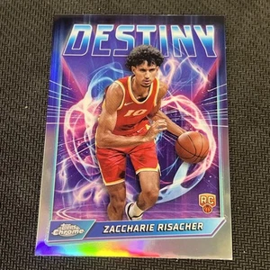 ZACCARIE RISACHER Rookie Destiny Rifrattore 2024-25 Topps Chrome Basketball D-1 - Foto 1 di 2