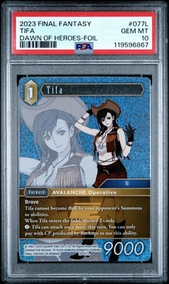2023 FINAL FANTASY DAWN OF HEROES 077L Tifa PSA 10 Gem Mint - Image 1 of 2