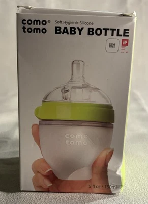 Comotomo Natural Feel Baby Bottle Green 150ml - Image 1 of 4