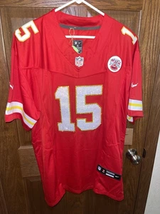 Kansas City Chiefs #15 Patrick Mahomes Rhinestone Embellished Jersey Regular XL - Picture 1 of 8