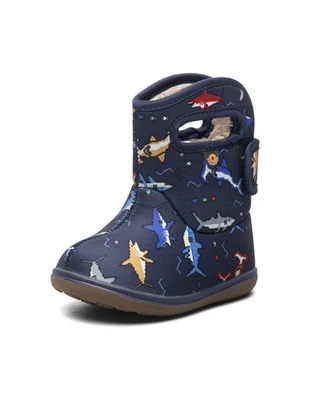 Bogs Outdoor Boots Boys Baby Pixel Shark Waterproof Navy Multi 73412I - Image 1 of 4