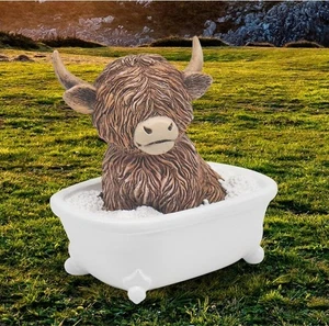 Adorno Highland Cow 'SOAKING' - Colección Leonardo - Imagen 1 de 2