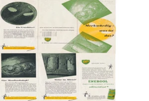BP .. Hoja plegable publicitaria Energol aceite de reloj de tiempo especial - Imagen 1 de 1
