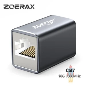 Paquete de 10 extensores acopladores blindados ZoeRax RJ45 hembra a hembra para CAT5/6/7/8 - Imagen 1 de 8