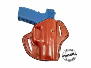 Right Hand Open Top Leather Belt Holster Fits Springfield EMP4 4" - Picture 1 of 3