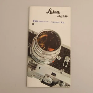 Original Leica Objektiv Prospekt aus dem Jahr 1974 in schwedischer Sprache - Picture 1 of 2