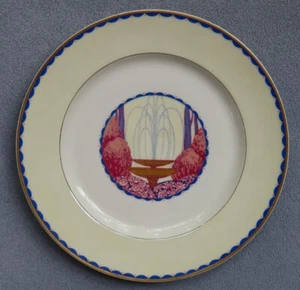 Haviland Limoges Art Deco Fountain Garden Fontaine Dinner Plate - Picture 1 of 7