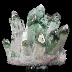 Muestra mineral curativo racimo cristal cuarzo fantasma verde claro de 3,86 lb - Imagen 1 de 10