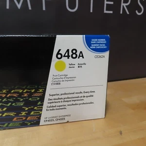 Genuine HP 648A Yellow Toner Print Cartridge CE262A - Picture 1 of 2