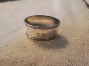 ENGLISCH Sterlingsilber Oval SERVENRING RF Monogramm Birmingham 1955 41 Gramm - Bild 1 von 10