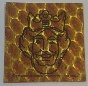 Vintage Burger King Bike Reflector Decal 1978 Unused Sticker - Picture 1 of 3