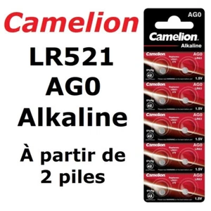 Pile Bouton LR521 / SR521SW / SR521W / SR521 / AG0 / LR63 / 379 / Camelion 1,5V - Photo 1/4