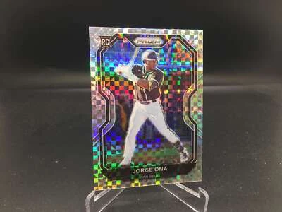 Jorge Ona 2021 Prizm Power Plaid #209 /75 Padres RC Rookie - Image 1 of 2