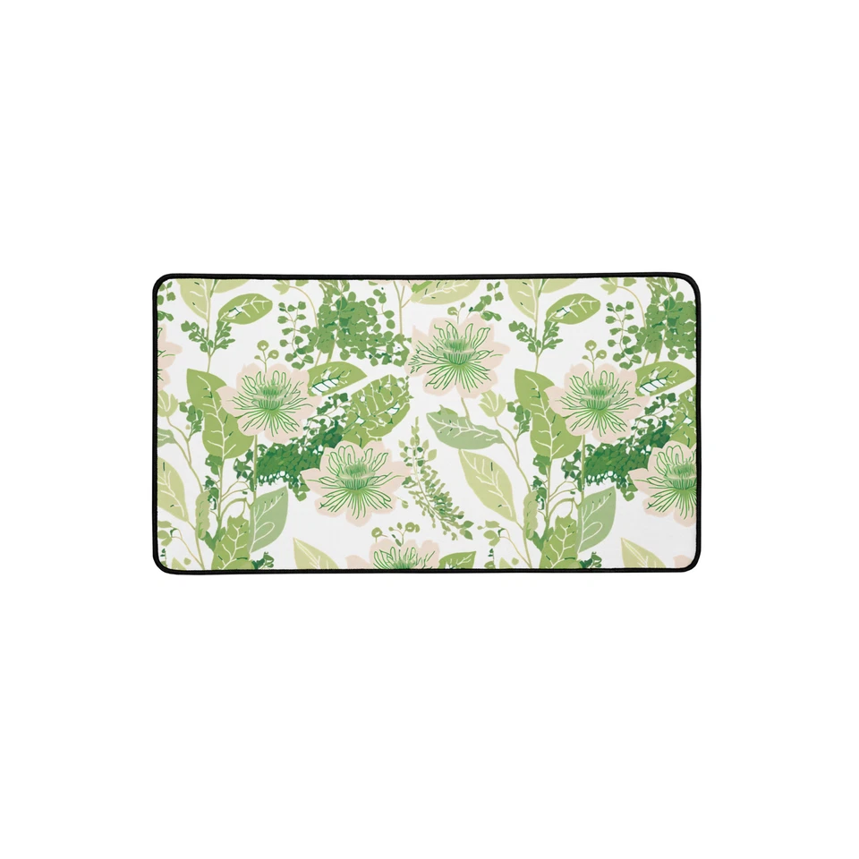 Mouse Pad Floral Green Durable Smooth Non-Slip flower Map Desk Mat PC Keyboard - Image 1 of 1