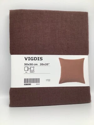 Set of 2 - NEW Ikea Vigdis 20 X 20" Cushion Covers Pillow Covers COLOR:- Brown  - Image 1 of 4
