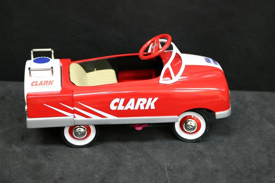 CROWN PREMIUMS RED CLARK 1948 BMC OIL TANKER PEDAL CARS DIE CAST BANK  NIB #809 - Image 1 of 4