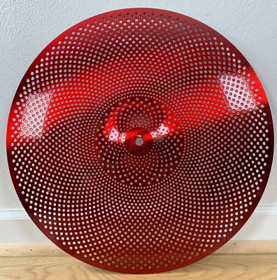 18" PRACTICE CRASH-RIDE CYMBAL Perforated Low Volume Rehearsal Quite w/ AUDIO - Image 1 of 4