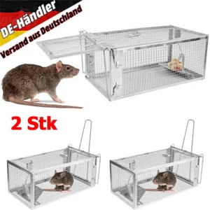 2x Ratten Massenfänger Alive Lebendfalle ohne Gift Kastenfalle Wiederverwendbar - Bild 1 von 22