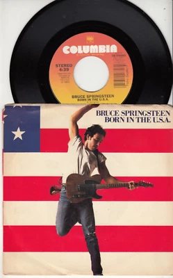 BRUCE SPRINGSTEEN - BORN IN THE U.S.A. - ORIGINAL COLUMBIA RECORDS 45 WPS - Image 1 of 2