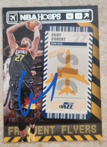 Rudy Gobert Signed 2021-22 Panini NBA Hoops Card #3 Utah Jazz Frequent Flyers - Picture 1 of 2