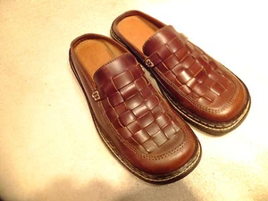 Frye Corsica Brown Woven Leather Clog / Mule Size 6M Super Nice - Picture 1 of 7