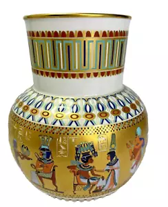 Kaiser Theben König Tut Ägyptischer Pharao Tutanchamun Keramik Vase 8" Deutschland 21 - Bild 1 von 24