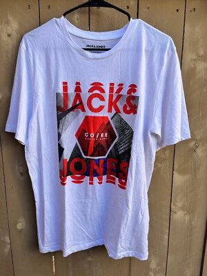 Camiseta JACK & JONES Core Graphics BLANCA - Para Hombre Talla M Foto 1 de 4