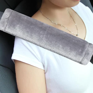 Soft Faux Fur Universal Fit Seatbelt Cover Car Truck SUV Airplane Seat Belt Shou - Picture 1 of 6