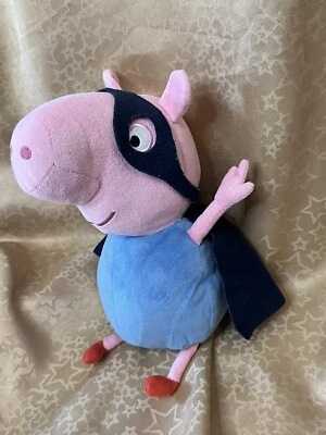 Peppa Pig Plush - Brother George Pig Super Hero - TY Beanie - 33cm - image 1 of 4