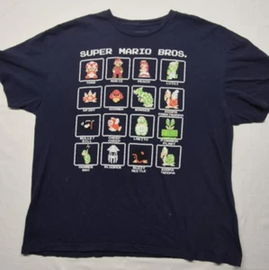 Super Mario Bros. Herren Marine Videospiel Figuren Grafik T-Shirt Gr. XL - Bild 1 von 10