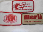 Lot Of 3 Concrete Company Silk Screen  Sew On Name Patch Tags (3)