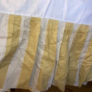 Pine Cone Hill Fine Linen Striped King Bed Skirt 18" Drop - Picture 1 of 5