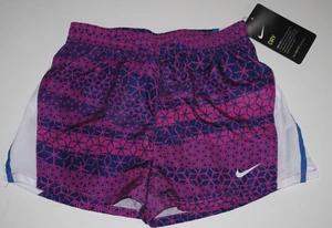 Nike Little Girl's 6 Fusion Violet Purple Athletic Soccer Shorts Lined Panty - Picture 1 of 2