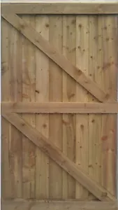 More details for wooden garden gate wooden gate  pedestrian gate made to measure free fitting kit