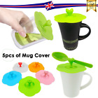 5pcs Cup Silicone Cover Lids Anti Dust and Airtight Mug Suction Seal Cap 