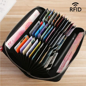 RFID Wallet Men Women Credit Card Holder Money Clip Purse Handbag Large Capacity - Picture 1 of 17