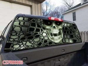 Camioneta pickup Evil Skull SUV ventana trasera gráficos calcomanía envoltura tinte #83 - Imagen 1 de 6
