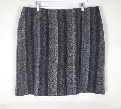 Boden British Tweed by MOON Herringbone Wool Skirt 16L 16 Long - Image 1 of 4