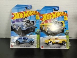 2023 HOT WHEELS FACTORY SEALED 55 CHEVY BEL AIR GASSER YELLOW BLUE - Picture 1 of 7
