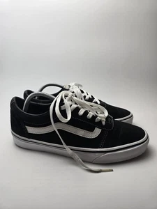 Vans Old Skool Platform Black Skate Casual Shoes Canvas UK Size 8 Small Tear - Picture 1 of 11