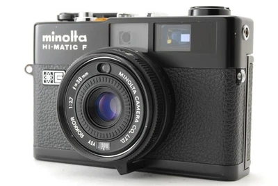 [NEUWERTIG] Minolta Hi-Matic F Rokkor 38mm f/2.7 35mm Filmkamera schwarz aus JAPAN - Bild 1 von 4