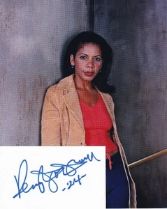 Penny Johnson Jerald -  Sherry Palmer, 24 - RARE HAND SIGNED INDEX CARD + PHOTO - Foto 1 di 5