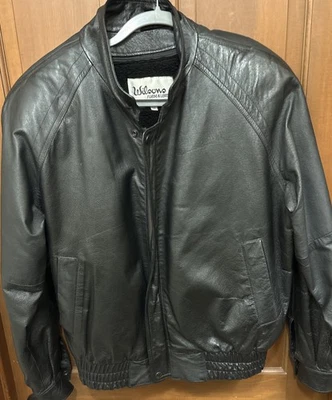 Chaqueta bomber vintage de cuero de gamuza y cuero Wilson Foto 1 de 4