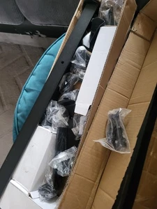 Kit de rieles de herrajes para puertas correderas de granero biplegables Winsoon acero 39,6" - Imagen 1 de 4